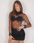Mini luxury diamond black