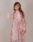Amalfi Dress flowers Pink
