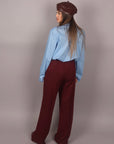 Camicia cotone con spalline celeste