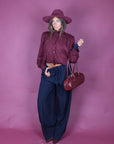 Giacca Zoe in camoscio bordeaux
