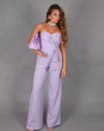 Jumpsuit candy strass lilla
