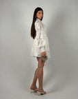 Mini dress lorena bianco in pizzo