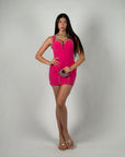 Mini dress Heart fucsia