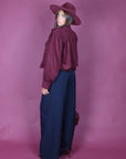 Giacca Zoe in camoscio bordeaux