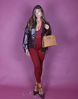 Bomber in vinile brown