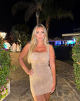 Mini dress Clotilde nude