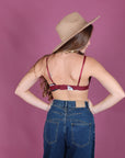 Top Triangolo basic bordeaux