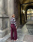 Tailleur giappo bordeaux