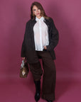 Camicia over denim brown just west