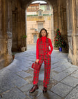 Coordinato scozzese gilet e pantalone