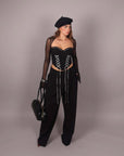 Corsetto con lacci bianchi