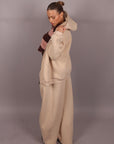 Coordinato di tuta just west pantalone palazzo crema