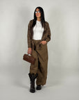 Pantalone balloon camel