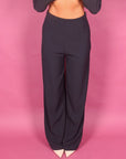 Pantalone nero vita alta