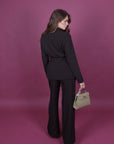 Tailleur con giacca a kimono Brown