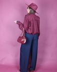 Giacca Zoe in camoscio bordeaux
