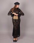 Dress in pizzo Nude/Nero