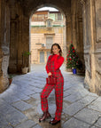 Coordinato scozzese gilet e pantalone