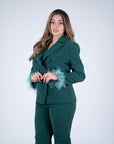 Giacca the queen plumage verde bosco
