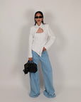 Blazer triangle bianco