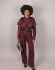 Pantalone classico bordeaux