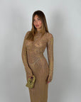 Long dress luxury gold star
