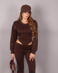 Coordset comfy chic brown