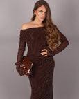 Dress Hollywood marrone