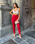 Shape Flaire Pants sigaretta bordeaux