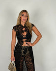 Coordinato macramè black
