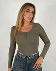Maglia costine verde