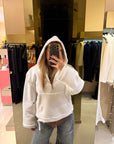Felpa street style bianca