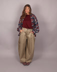 Pantalone balloon beige