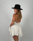 Mini dress pizzo San gallo bianco