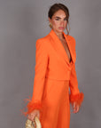 Plume blazer orange