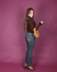 Jeans sigaretta sabbiato