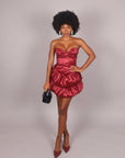Mini dress bonton bordeaux