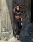 Tuta luxury diamond nera