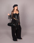 Corsetto con lacci bianchi
