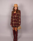 Coordinato scozzese bordeaux