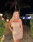 Mini dress Clotilde nude