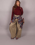 T-shirt basic in cotone bordeaux manica lunga