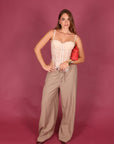 Pantalone basic fango