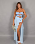 Intero cut out azzurro