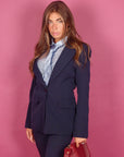 Giacca monopetto blu navy