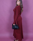 Dress midi Lola bordeaux