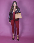 Bomber in vinile brown