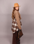 Camicia scozzese beige/marrone