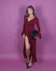 Dress midi Lola bordeaux