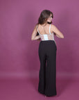 Tailleur con giacca a kimono Brown